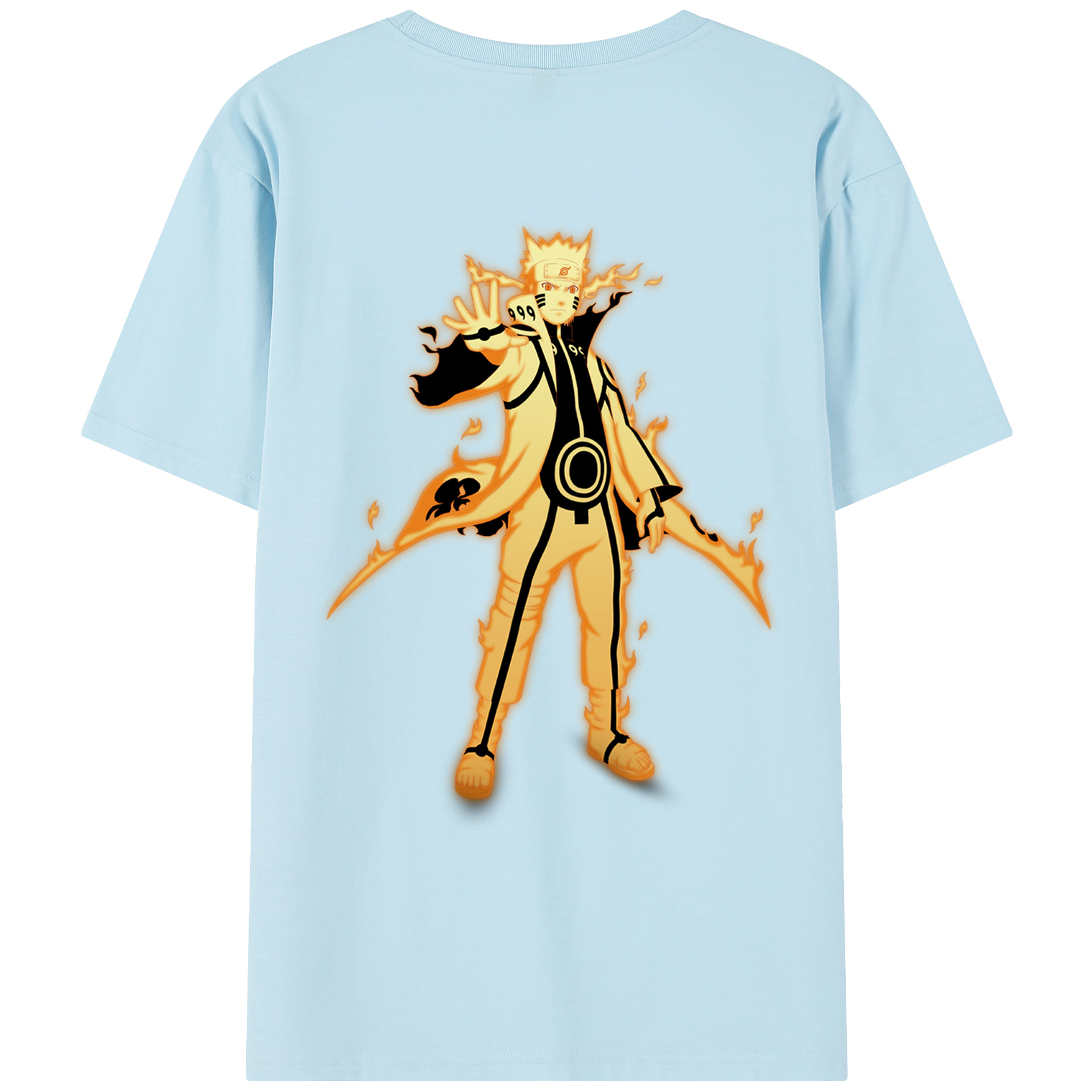 （画像用） NARUTO -ナルト- うずまき ナルト Uzumaki Naruto 綿100％半袖Tシャツ（背面プリント）